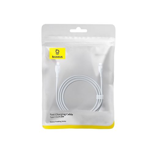 Cabo USB - C para Lightning Baseus Pudding Series 1.2m - Branco Online now