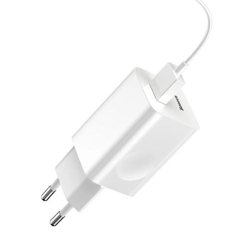 Carregador Baseus Charging Quick USB 24W - Branco Online Sale