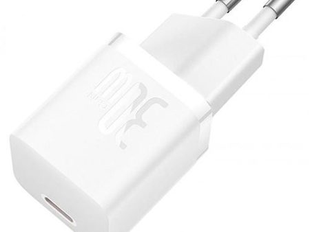 Carregador Compacto USB-C Gan5 Baseus 30W - Branco Online Hot Sale