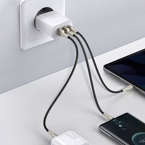 Carregador Baseus USB   USB- C com Carregamento Rápido 30W - Branco For Cheap