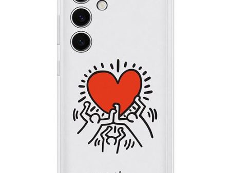 Capa Wallpaper Inteligente para Samsung Galaxy S24 - Cartão Keith Harig - Branco Online Hot Sale