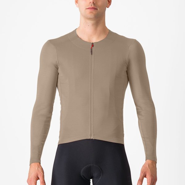 Maglia maniche lunghe Castelli Fly - Beige Discount