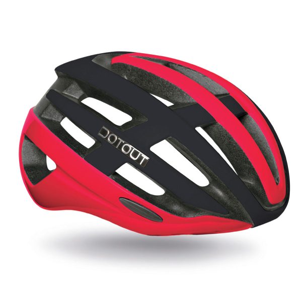 Casco DotOut Targa - Rosso Lucido Nero Opaco Hot on Sale