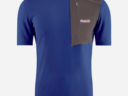 T-Shirt Pedaled Odyssey Merino - Blu Online Sale