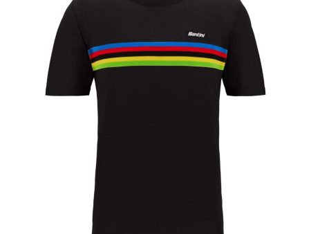 T-Shirt Santini UCI World Champion - Nero Supply