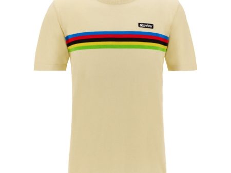 T-Shirt Santini UCI World Champion - Bianco For Discount